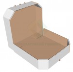 Белая шестиугольная коробка для пирогов 280x280x75