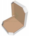 Шестиугольная белая коробка 170x170x35