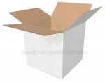 Белая четырехклапанная коробка 250х250х250