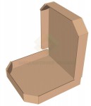 Шестиугольная бурая коробка 270x270x40